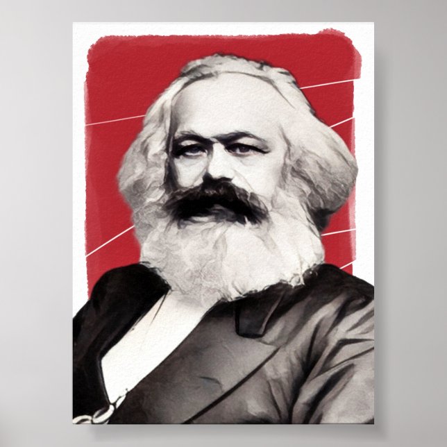 Karl Marx Illustration Poster (Vorne)