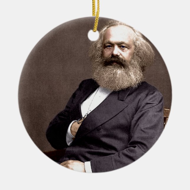 Karl Marx Keramik Ornament (Vorne)