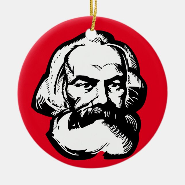Karl Marx Keramik Ornament (Vorne)