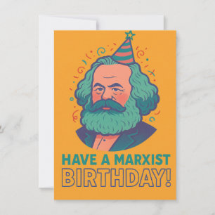 Karl Marx liest Bücher liebt Geschenk Karte