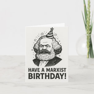 Karl Marx liest Bücher liebt Geschenk Karte