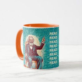 Karl Marx liest Wurmgeschenk Tasse
