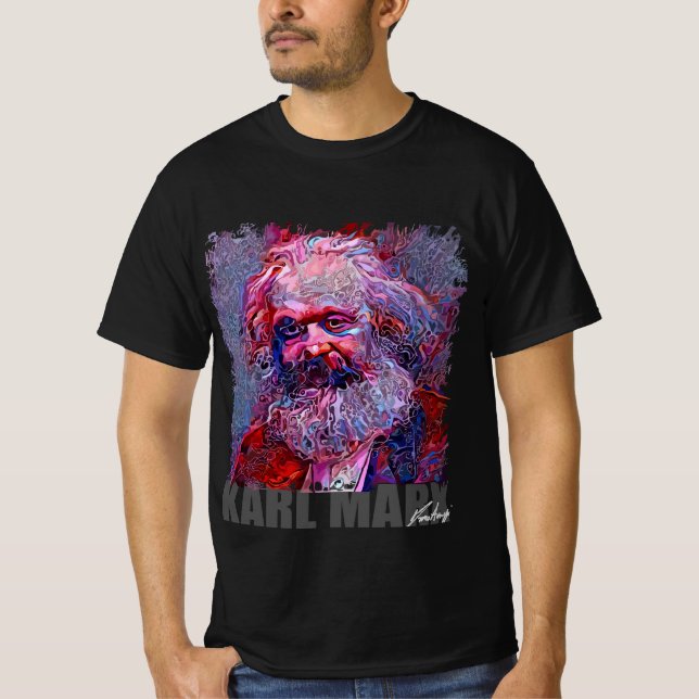 KARL MARX - NFT-Portrait von Marco Aureggi T-Shirt (Vorderseite)