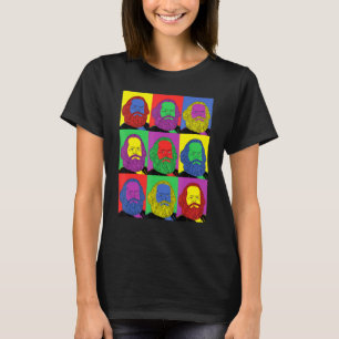 Karl Marx Pop Art Design Vintage Historie Grafik T-Shirt