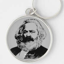 Karl Marx Porteclés rond Premium - Grand