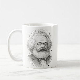 Karl Marx Portrait Design Kaffeetasse