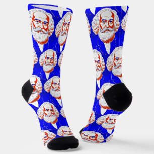 Karl Marx Portrait - Grafik Socken