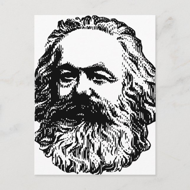 Karl Marx Postkarte (Vorderseite)