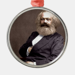 Karl Marx Silbernes Ornament