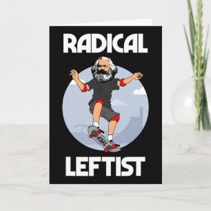 Karl Marx Skateboarding Radikaler Linker Lustiger Karte