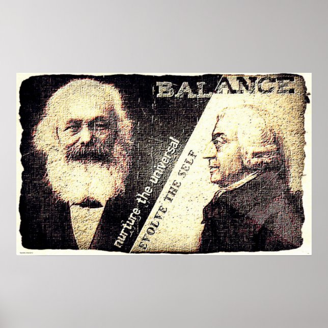 Karl Marx und Adam Smith, der Zen von .. (alter Ri Poster (Vorne)