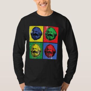 Karl Marx Vintager Retro Pop für Sozialismus Poli T-Shirt