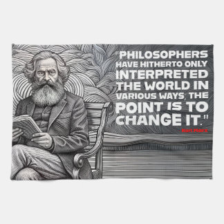 Karl Marx Zitat Design - Seien Sie die Veränderung Geschirrtuch