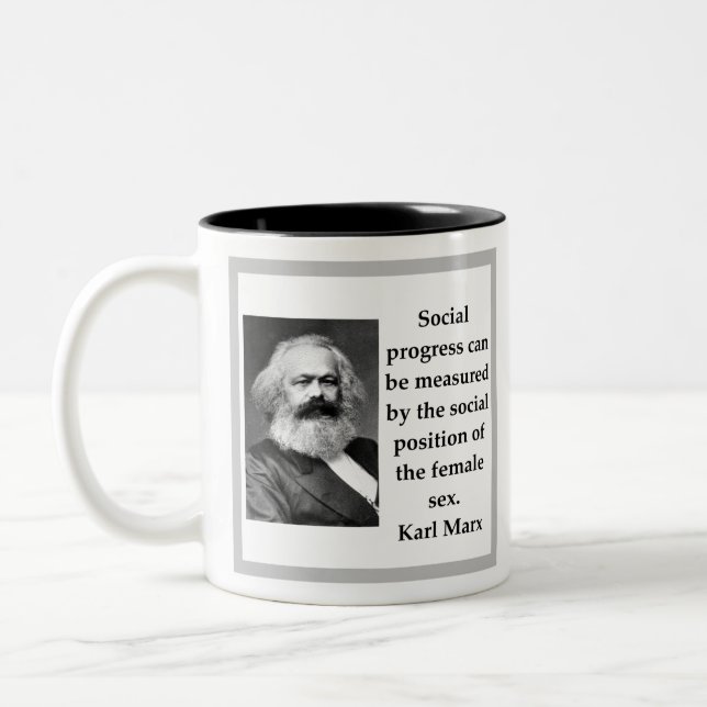 Karl Marx Zweifarbige Tasse (Links)