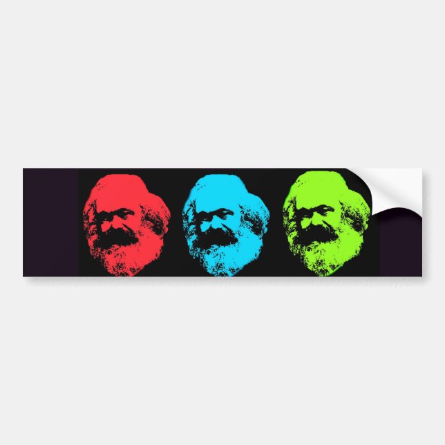 Karl- Marxcollage Autoaufkleber (Vorne)