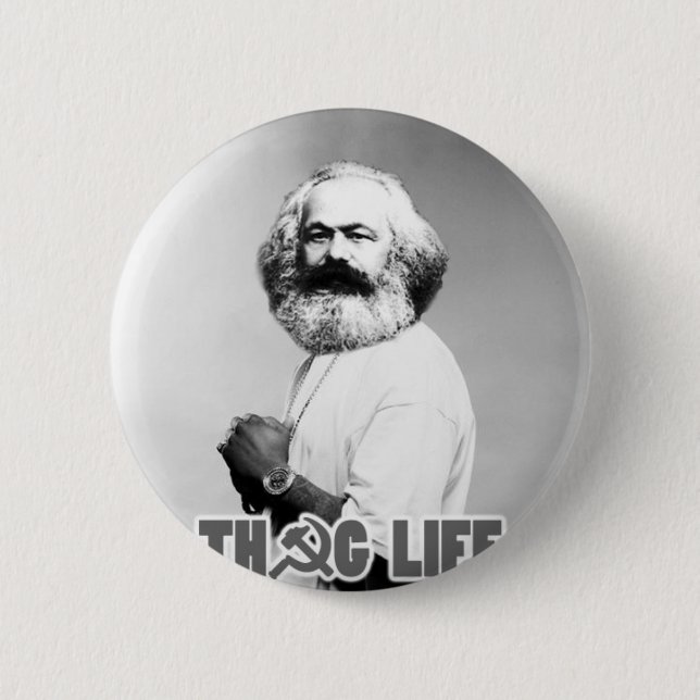 Karl- Marxverbrecher-Leben Button (Vorderseite)