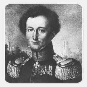 Karl von Clausewitz Quadratischer Aufkleber