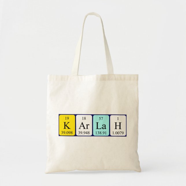 Karlah Periodischer Tafelname Tasche (Vorne)