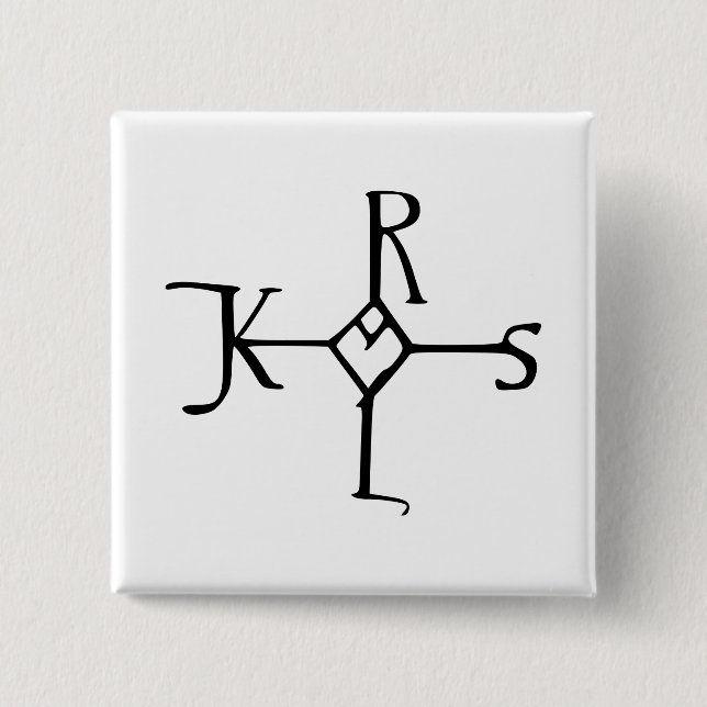 Karlemagne-Monogramm Button (Vorderseite)