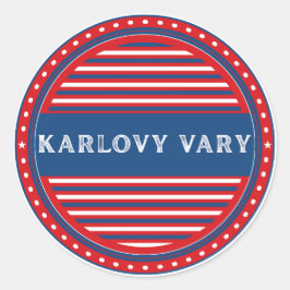 Karlovy Vary City Pride Emblem – Czech Identity Runder Aufkleber
