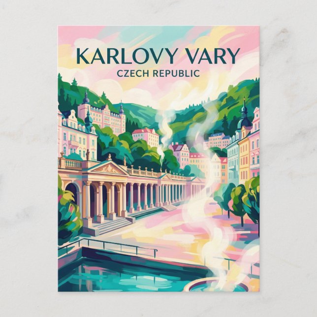 Karlovy Vary Tschechien Postkarte (Vorderseite)