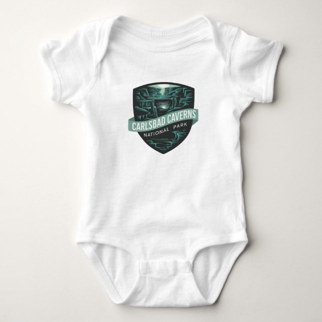 Karlsbad Caverns Nationalpark Emblem Baby Strampler (Vorderseite)