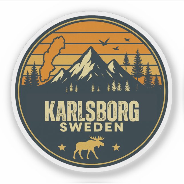 Karlsborg, Schweden Aufkleber (Vorderseite)