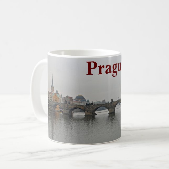 Karlsbrücke, Prag Kaffeetasse (Vorderseite Links)