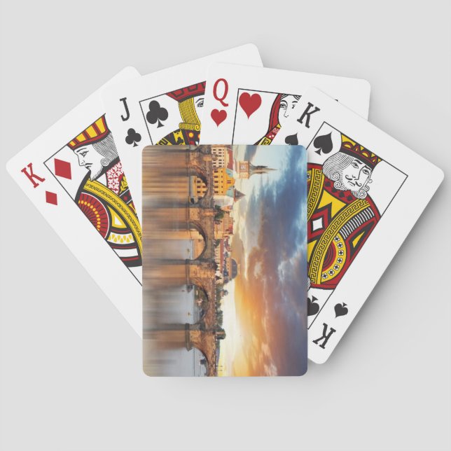 Karlsbrücke, Prag, Tschechische Republik Spielkarten (Rückseite)