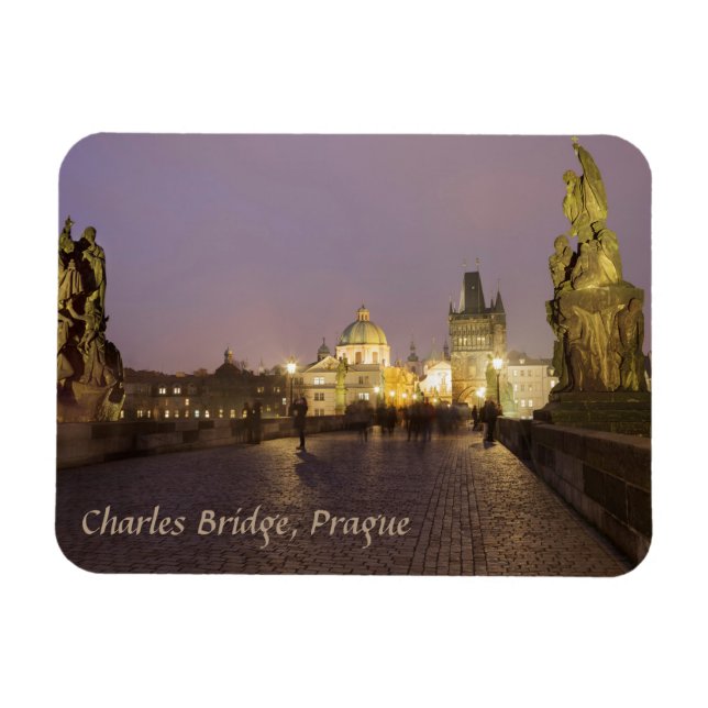 Karlsbrücke, Prager Souvenir-Foto Magnet (Horizontal)