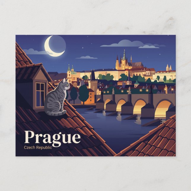 Karlsbrücke Tschechien Postkarte (Vorderseite)