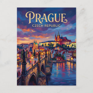 Karlsbrücke Tschechien Postkarte