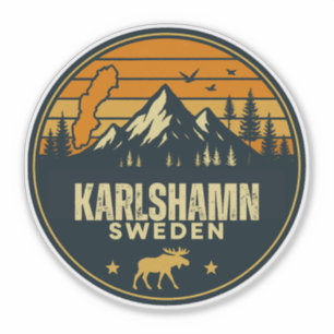 Karlshamn, Schweden Sverige Aufkleber