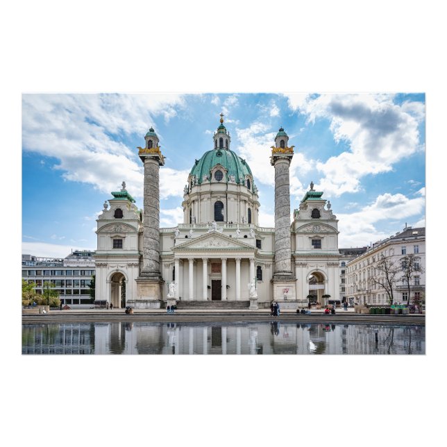 Karlskirche in Wien, Österreich Fotodruck (Vorne)