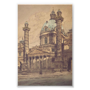 Karlskirche Kirche in Wien, Österreich Fotodruck