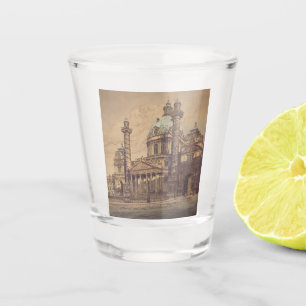 Karlskirche Kirche in Wien, Österreich Schnapsglas
