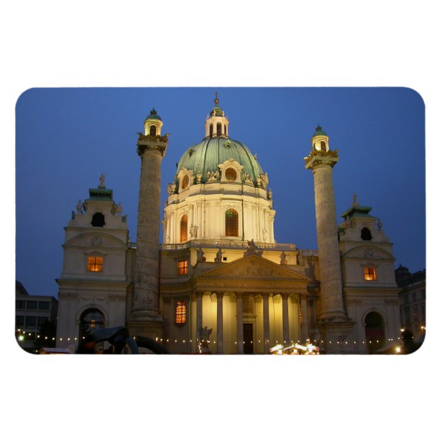 Karlskirche, Wien, Österreich Magnet (Horizontal)