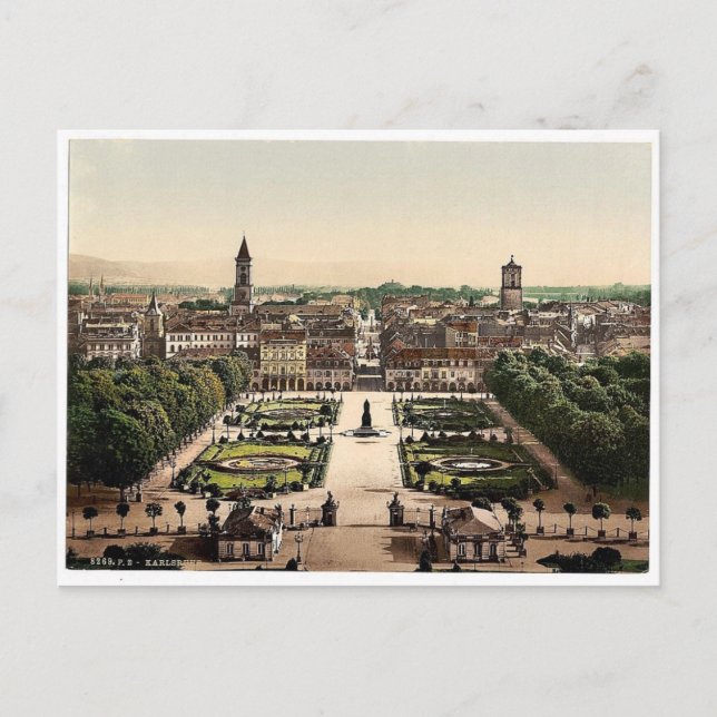 Karlsruhe, allgemeine Ansicht, Baden, Deutschland  Postkarte (Vorderseite)