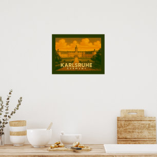 Karlsruhe Deutschland Stadt Kunst Poster
