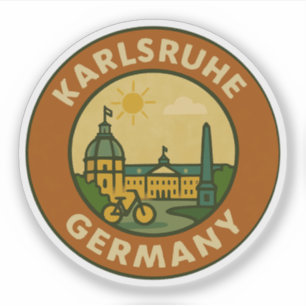 Karlsruher deutsches Stadt-Emblem Aufkleber