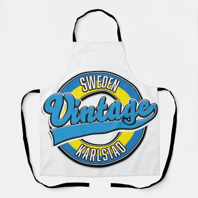 karlstad hat Vintages Logo. Schürze (Vorderseite)