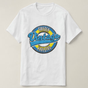 Karlstad Schweden Vintage Style Logo. T-Shirt