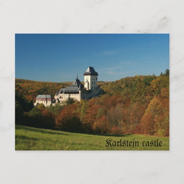 Karlstejn Schloss Postkarte (Vorderseite)