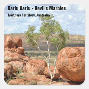 Karlu Karlu "Teufels Murmeln" Quadratischer Aufkleber