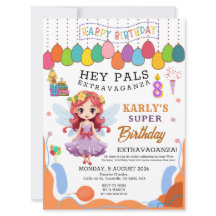 Karly's Fairy Princess 8. Geburtstag Einladung