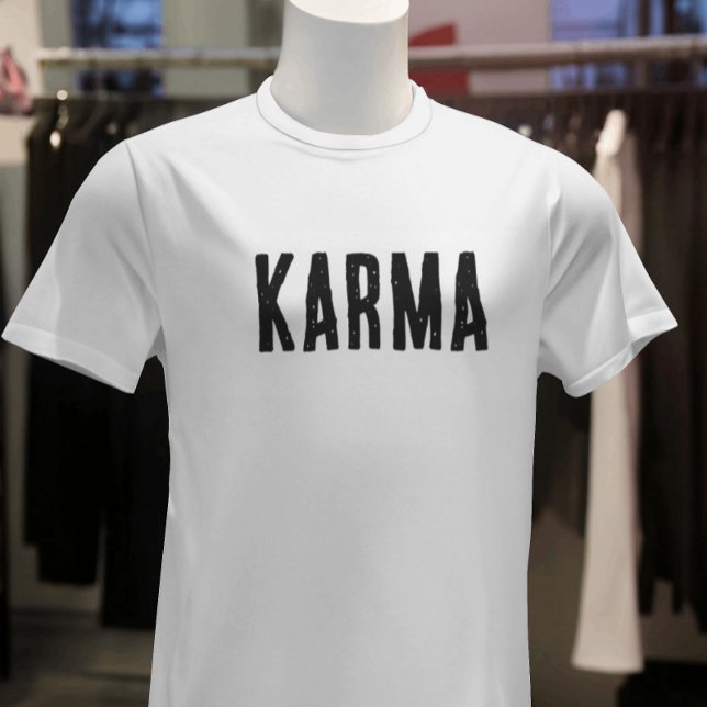 Karma Black Text T - Shirt (Von Creator hochgeladen)