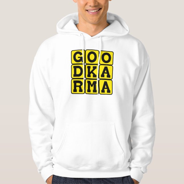 Karma, buddhistisches Tenet Hoodie (Vorderseite)