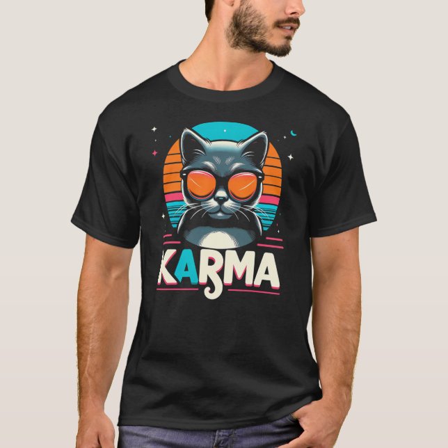 Karma Cat T-Shirt (Vorderseite)