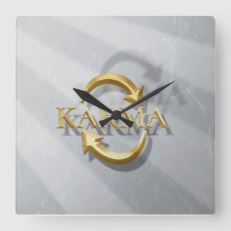 KARMA Collection Set- Quadratische Wanduhr