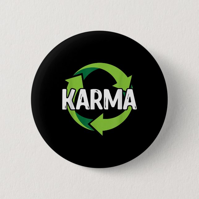 Karma Destination Meditation Recycelnd Umwelt P Button (Vorderseite)